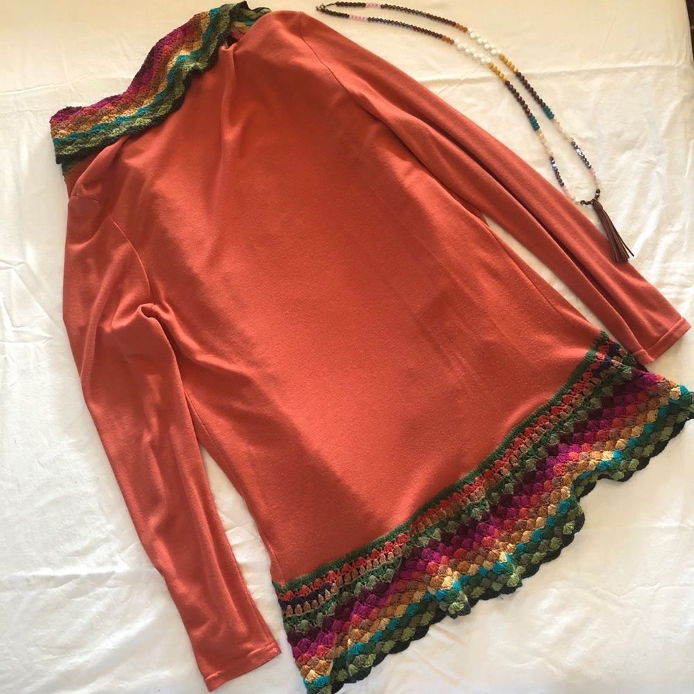Crocheted Edge Cardigan - Picture 3 of 4